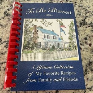 To Be Blessed Recipe Book with Red Binding